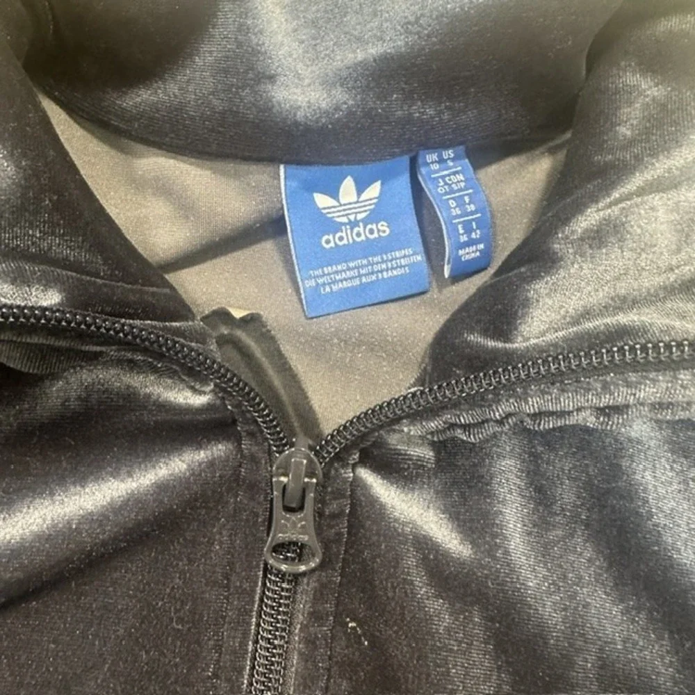 Adidas Originals Firebird Velvet Tracksuit Night Indigo Blue Velour Set Womens S